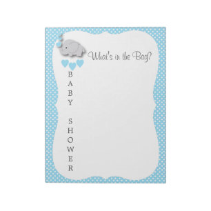 Sweet Blue & Gray Elephant - Was ist in der Tasche Notizblock