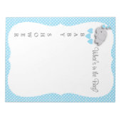 Sweet Blue & Gray Elephant - Was ist in der Tasche Notizblock (Vorderseite)