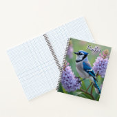Sweet Blue Jay auf Lilacs Personalisiert Notizblock (Innenseite)