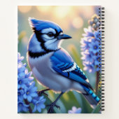 Sweet Blue Jay auf Lilacs Personalisiert Notizblock (Rückseite)