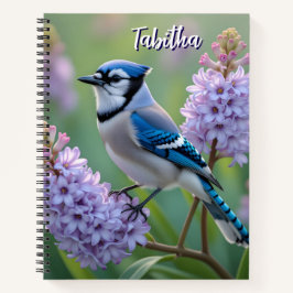 Sweet Blue Jay auf Lilacs Personalisiert Notizblock