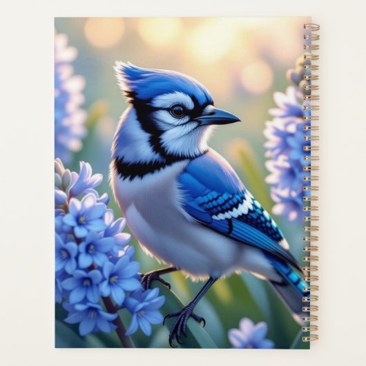 Sweet Blue Jay auf Lilacs Personalisiert Planer (Rückseite)