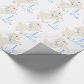 Sweet Blue Lamb Baby Dusche Geschenkpapier (Ecke)