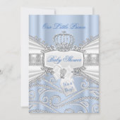 Sweet blue Litce Boy Baby Dusche Einladung (Vorderseite)