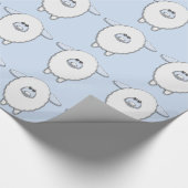 Sweet Blue Sheep Baby Dusche Geschenkpapier (Ecke)
