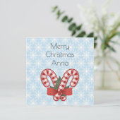 Sweet Blue Snowflake, Red Candy Stick (Stehend Vorderseite)
