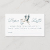 Sweet Blue Stork Baby Duschkabine Windelwanne Begleitkarte (Vorderseite)