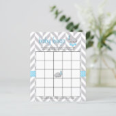 Sweet Blue und Gray Elephant Baby Shower Bingo (Stehend Vorderseite)