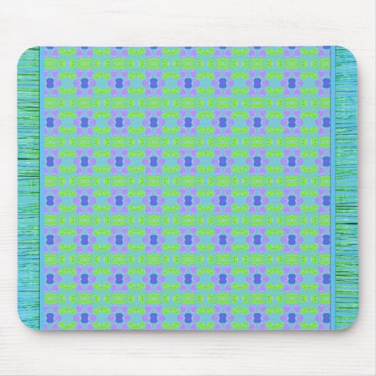 Sweet Blue und Lila Flower Gemustert Mousepad (Vorne)