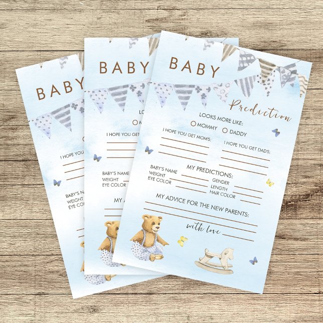 Sweet Blue Watercolor Bären Bären Predicence Game (Von Creator hochgeladen)