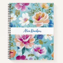 Sweet Blue Watercolor Blume | Dein Name