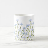 Sweet Blue Watercolor Wildblumen Kaffeetasse (Mittel)