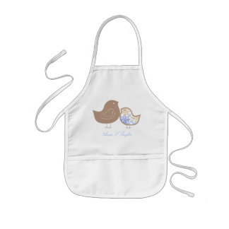 Sweet Blue Whimsical Damask Niedlich Baby Chicks S Kinderschürze