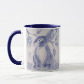 Sweet Blue & White Bunny Bunny Rabbit Design Tasse (Links)