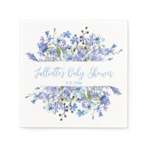 Sweet Blue Wildblumen Garden Baby Dusche