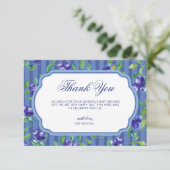 Sweet Blueberries Babydusche Dankeskarte (Stehend Vorderseite)