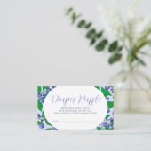 Sweet Blueberry Blue Baby Duschdusche Windeln Raff Begleitkarte (Stehend Vorderseite)