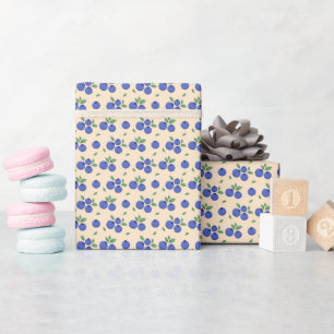 Sweet Blueberry Pattern Geschenkpapier