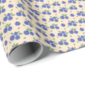 Sweet Blueberry Pattern Geschenkpapier (Rolleneckpunkt)