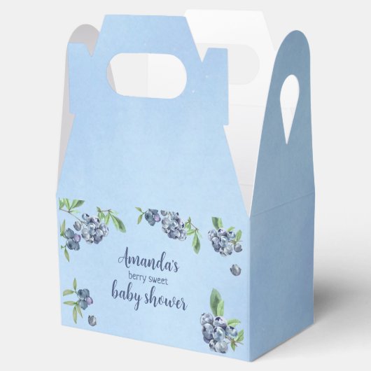 Sweet Blueberry Watercolor Babydusche Geschenkschachtel (Geöffnet)
