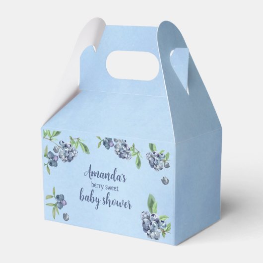 Sweet Blueberry Watercolor Babydusche Geschenkschachtel (Vorderseite)