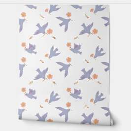 Sweet Bluebird mit Blume Kids Kinderzimmer Tapete