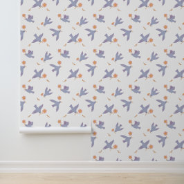 Sweet Bluebird mit Blume Kids Kinderzimmer Tapete