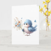 Sweet Bluebird mit Daisy Bouquet All-Occasion Karte (Gelbe Blume)