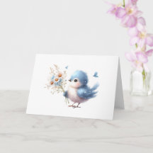 Sweet Bluebird mit Daisy Bouquet All-Occasion