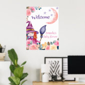Sweet Blume Hexe Babydusche Begrüßungszeichen Poster (Heimbüro)