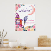 Sweet Blume Hexe Babydusche Begrüßungszeichen Poster (Küche)