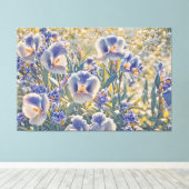 *~* Sweet Blume TV2 Stretched Canvas Print Leinwanddruck (Insitu (Holzboden))