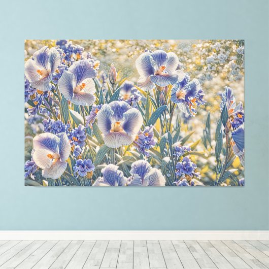 *~* Sweet Blume TV2 Stretched Canvas Print Leinwanddruck (Insitu (Holzboden))