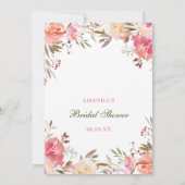 Sweet Blush Blume Brautparty Game Card Einladung (Rückseite)