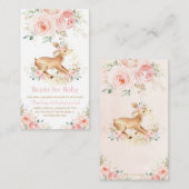 Sweet Blush Blumenschmuck Baby Shower Books for Ba Begleitkarte (Vorne/Hinten)