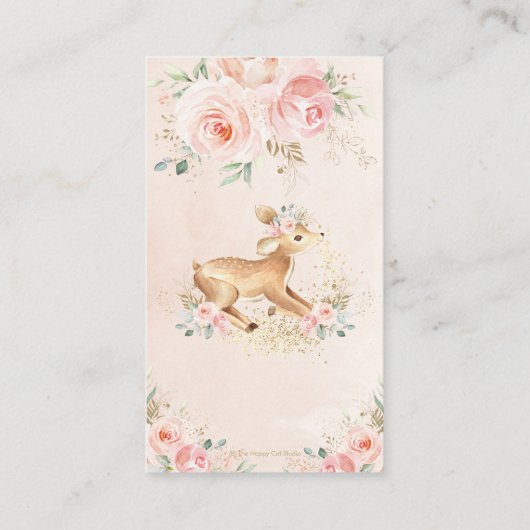 Sweet Blush Blumenschmuck Dusche Windeln Windeln R Begleitkarte (Rückseite)