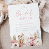Sweet Blush Boho Flowers Bridal Shower Einladung
