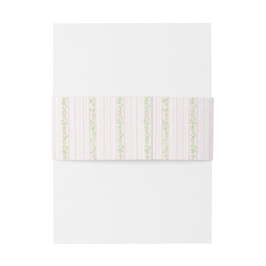 Sweet Blush Pink and Sage Green Striping Einladungsbanderole (Rückseitenbeispiel)