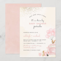 Sweet Blush Pink Balloons Auto mit Babydusche