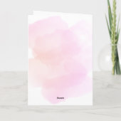 Sweet Blush Pink Sakura Floral Geburtstag Karte (Rückseite)