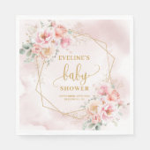 Sweet blush Pink Salbei Baby Duschpapier Serviette (Vorderseite)