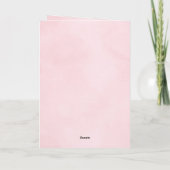 Sweet Blush Pink Striped Heart Love Karte (Rückseite)