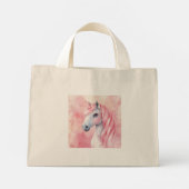 Sweet Blush Pink Unicorn Mini Stoffbeutel (Rückseite)