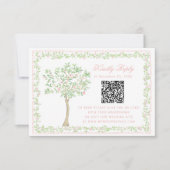 Sweet Blush Tree  Floral with Frame RSVP  QR Code (Vorderseite)