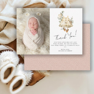Sweet Boho Baby Dusche Foto Dankeskarte