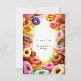 Sweet Boho Donut Birthday Dankeskarte