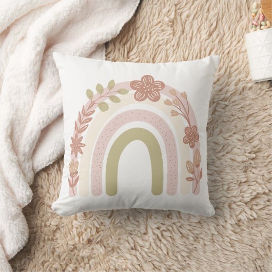 Sweet Boho Floral Rainbow Kissen (Decke)