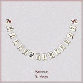 Sweet boho Folkerhase Hyge Blütenblume Wimpelkette