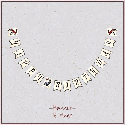 Sweet boho Folkerhase Hyge Blütenblume Wimpelkette