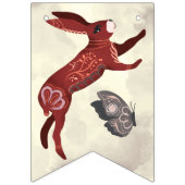 Sweet boho Folkerhase Hyge Blütenblume Wimpelkette (Erste Fahne)